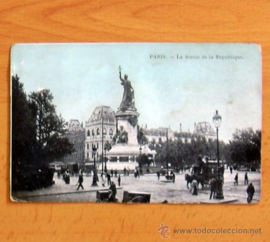 Postales: Paris - La Statue de la Republique - Foto 1