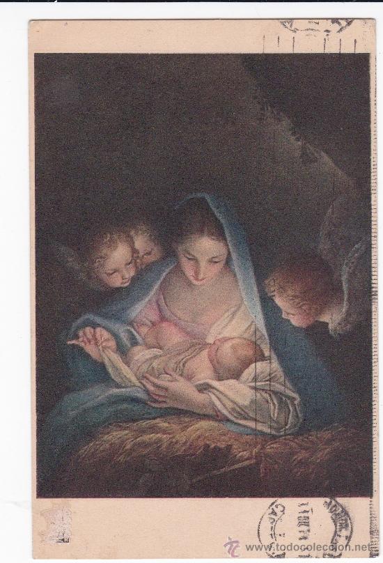 Postales: n&ordm; 712 Die Heilige Nacht Maneti (escrita)
