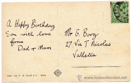 Postales: MALTA, LA VALETTA, SCESA MARINA, CIRCULADA - Foto 2