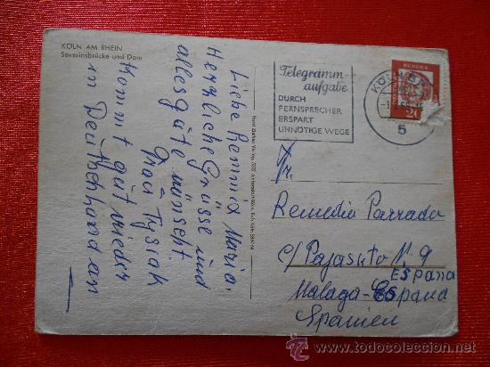 Postales: postal de alemania K&ouml;ln  circulada - Foto 2