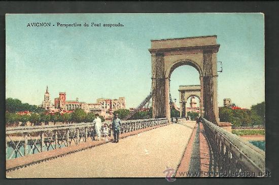 Postales: AVIGNON PERSPECTIVE DU PONT SUSPENDU - Foto 1