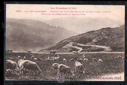 Postais: TARJETA POSTAL DE LOS PIRINEOS - (3&ordm; SERIE). 1003. MONTAGNE DE L'HOSPITALET AU DERNIER PLAN