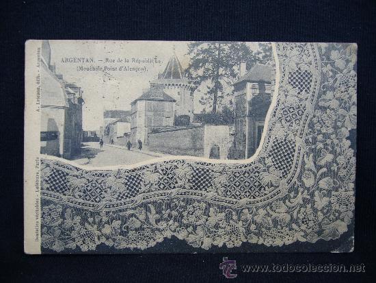 Postcards: Postal Argentan. Rue de la R&eacute;publique. Ed. Lejeune. Francia.