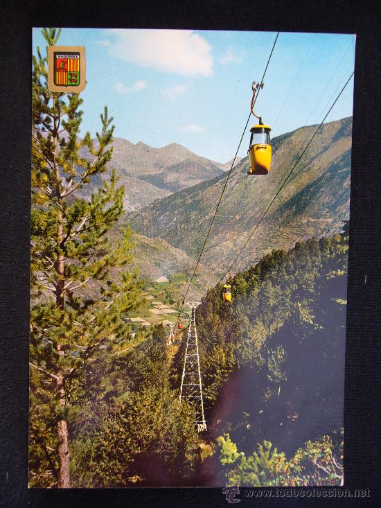 Postales: Postal 988. Valls d'Andorra. Vista general dels telecabines. Ed. Fisa.