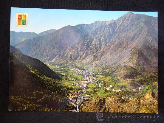 Postkarten: Postal 618. Valls d'Andorra. Vista general de les Escaldes i Andorra la Vella. Ed. Fisa.