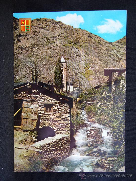Postales: Postal 135. Valls d'Andorra. Canillo. Vista parcial. El Mol&iacute; vell. Ed. Fisa.