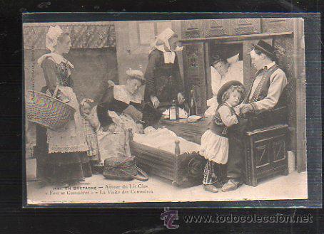 Postcards: TARJETA DE BRETAGNE. 1651. AUTOUR DU LIT CLOS.
