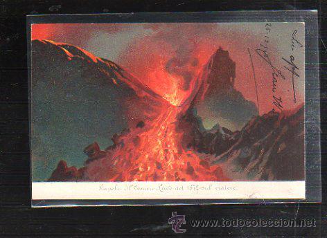 Postcards: TARJETA POSTAL DE NAPOLES. IL VESUVIO - LAVEDEL 1872 SUL CRATERE. E. RAGOZINO.
