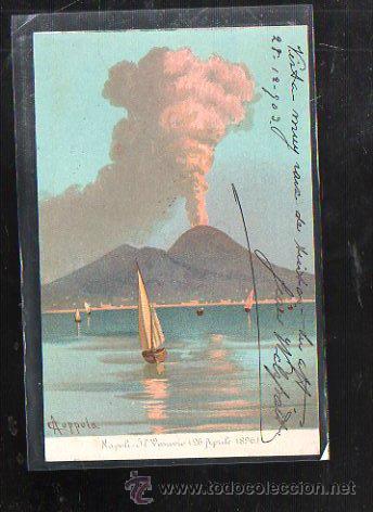 Postcards: TARJETA POSTAL DE NAPOLES. IL VESUVIO, 26 APRILE 1896. E. RAGOZINO.