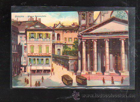Postcards: TARJETA POSTAL DE GENOVA. PIAZZA ANNUNZIATA. J. R. N.