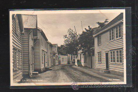 Postkarten: TARJETA POSTAL DE LAERDAL. GAMLE BYDEL. FOT. NORMANN.