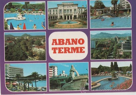 Postales: ITALIA. TARJETA POSTAL. ABANO TERME. VISTAS. BALNEARIO. CIRCULADA A ALEMANIA EN 1989
