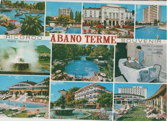 Postales: ITALIA. TARJETA POSTAL. ABANO TERME. VISTAS. CIRCULADA A ALEMANIA EN 1989