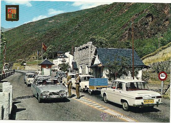 Postcards: ANDORRA, FRONTERA ESPA&Ntilde;OLA-ANDORRANA, EDICIONES FISA. TEMA CRUZ ROJA