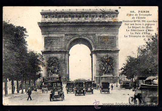 Postales: Antigua postal de Paris. Circulada . - Foto 1