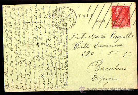 Postales: Antigua postal de Paris. Circulada - Foto 2