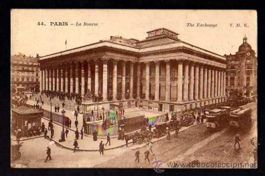 Postales: Paris. La Bourse. Circulada 1920. - Foto 1