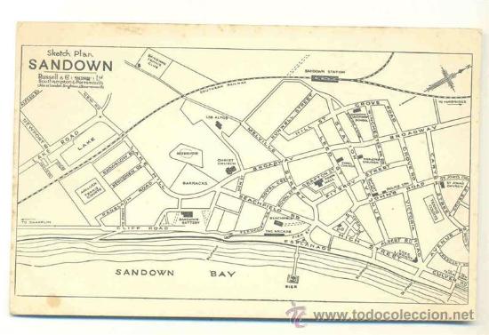 Postales: Sketch plan SANDOWN .. sin circular - Foto 1
