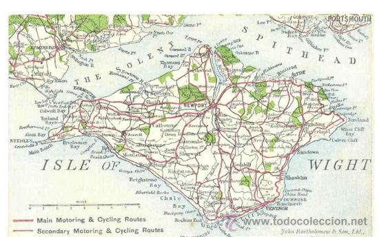 Postales: Mapa .. Isle of Wight - sin circular