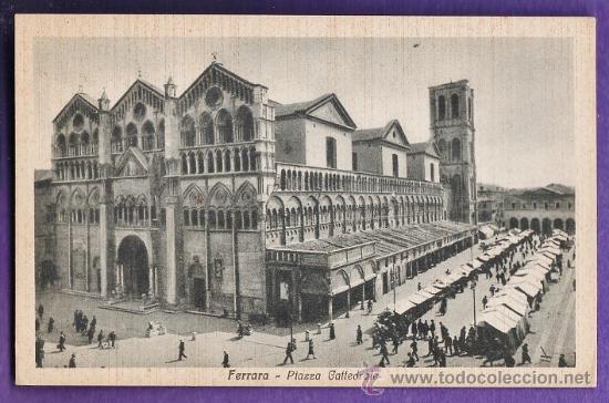 Postkarten: italia - ferrara - plaza de la catedral - mercado - sin circular - a&ntilde;os 20 - nueva