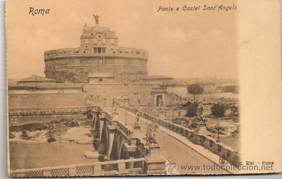 Postales: Ponte e castel Sant Angelo. 54 E. Risi. Roma. 9x14cm. - Foto 1