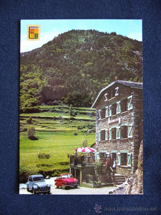 Postais: Postal. Valls d'Andorra. Arinsal. Hostal Poblado.Comercial Escudo de Oro.