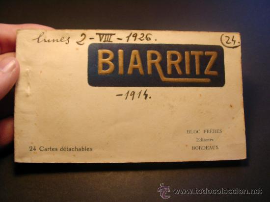 Postales: Taco con 24 postales de Biarritz. - Foto 1