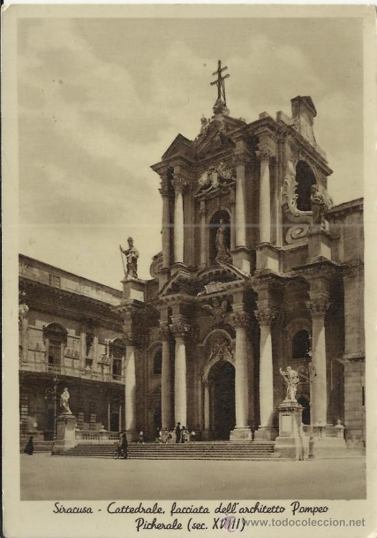 Postales: ITALIA SIRACUSA CATTEDRALE IN ESCRIBIR