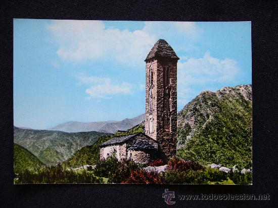 Postales: Postal. Valls d'Andorra. Esglesia St. Miquel d'Engolasters.