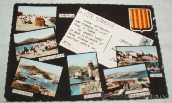 Postkarten: postal de la cote Vermeille escrita