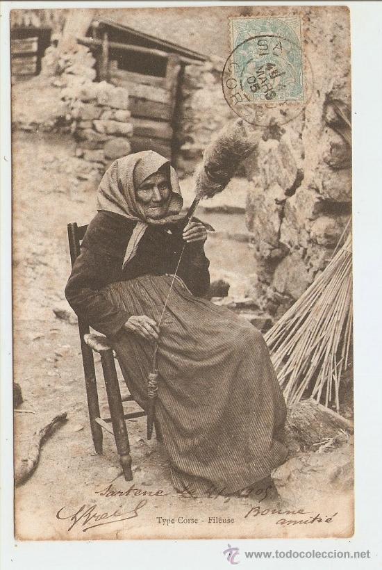 Postales: type corses fileuse 1905 - Foto 1
