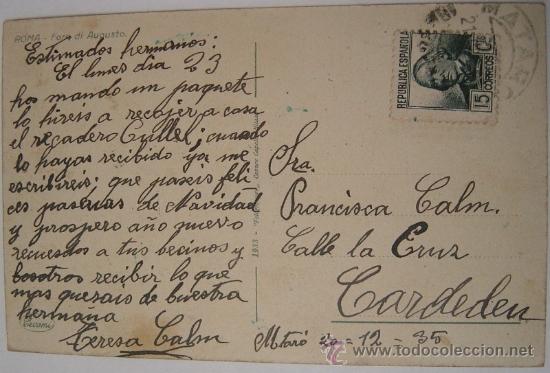 Postales: Postal de Roma, a&ntilde;o 1935 - Foto 2