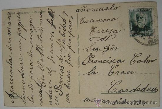 Postales: Postal de Roma, a&ntilde;o 1934 - Foto 2