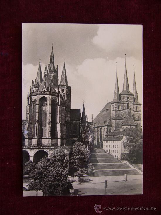 Postcards: Postal Alemania. Erfurt. Dom und Serveri. Fot. H&ouml;fig. Ed. Verbraucherpreis DM.