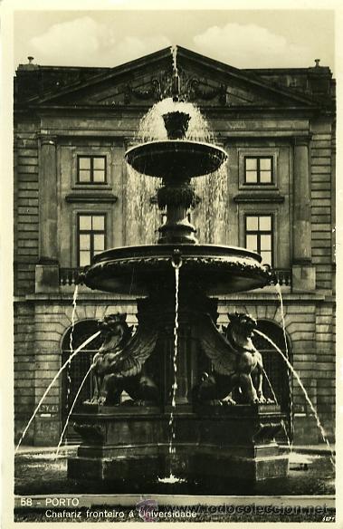 Postkarten: 58. PORTO (PORTUGAL). CHAFARIZ FRONTERA DE LA UNIVERSIDAD. (TABARCARIA AFRICANA)