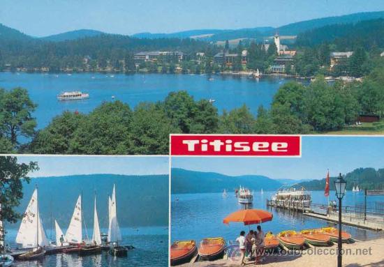 Postales: Postal - lago Titisse, situado al sur de la selva de negra de Alemania