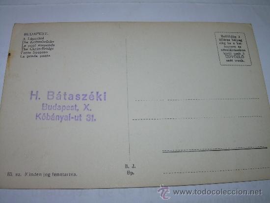Postales: ANTIGUA POSTAL......BUDAPEST. - Foto 2