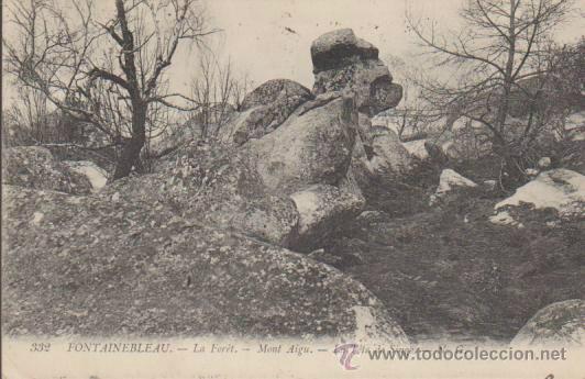 Cartoline: Fontainebleau.- La Foret - Mont Aigu.Franqueado en Fontainebleau en  1921.
