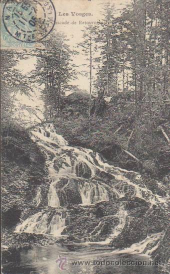 Cartoline: Les Vosgen.- Cascade. Franqueado y fechado en 1905.