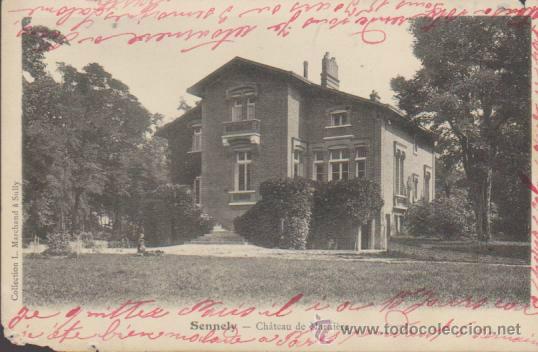 Cartoline: Sennely.- Chateau de Marni&eacute;re. Franqueado en Sennely en  1905.