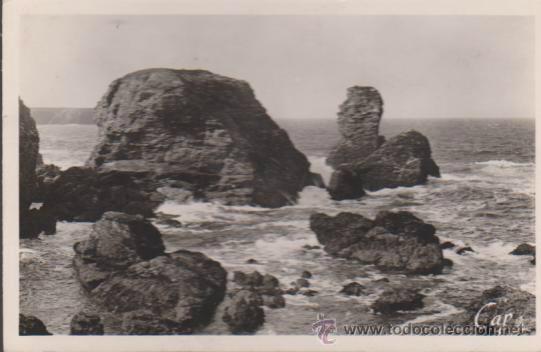 Cartoline: Belle-Ile en Mer.- Pointe des Poulains. Franqueado en le Palais en 1953.
