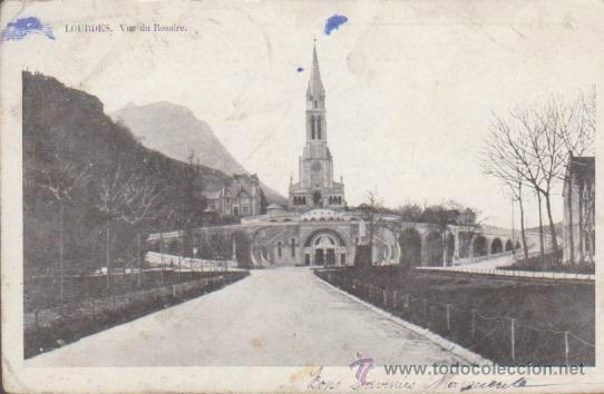 Cartoline: Lourdes.- Vue du Rosaire. Franqueado en 1904.