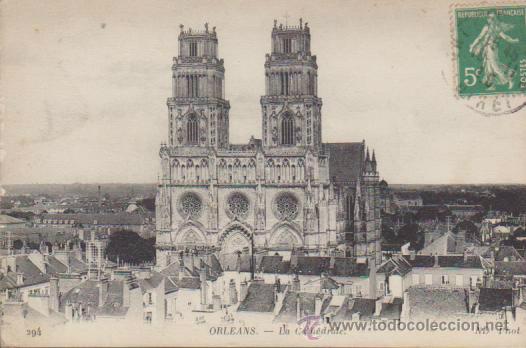 Cartoline: Orleans.- La Cathedrale. Franqueado en  1906 ?