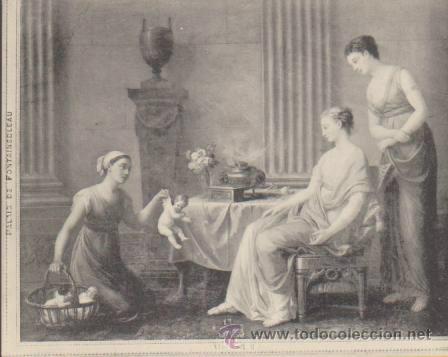 Cartoline: Palais de Fontainebleau.-La Marchande d&acute;Amours.Franqueado  Fontainebleau 1906.