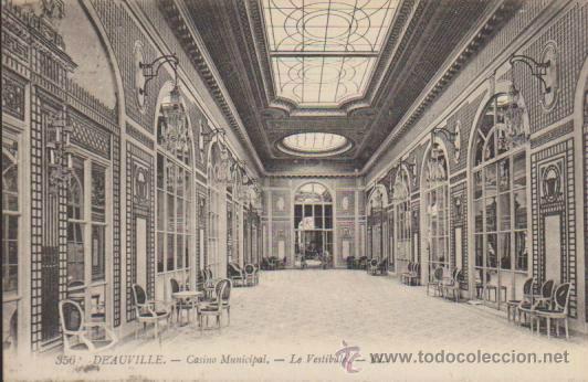 Postkarten: Deauville.- Casino Municipal. Franqueado en  1928.