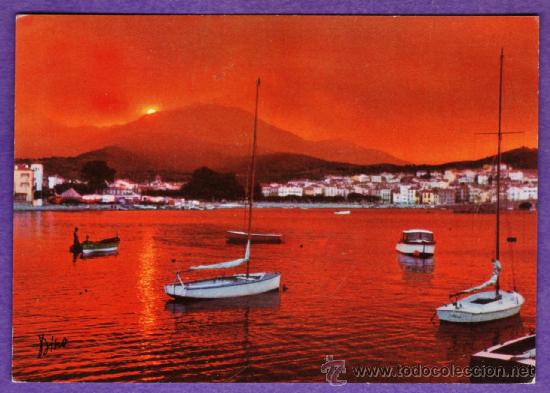 Postkarten: francia / catalunya francesa - banyuls sur mer - puesta de sol - circulada - a&ntilde;os 60