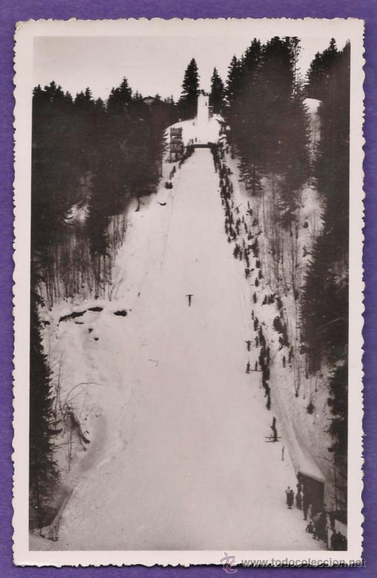 Postales: francia - megeve - trampolin olimpico / esqui - circulada - a&ntilde;os 40