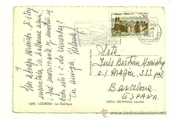 Postales: LOURDES  (1960) - Foto 2