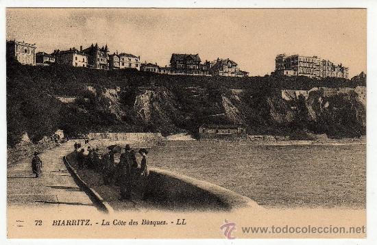 Postales: ANTIGUA POSTAL BIARRITZ LA COTE DEL B&Aacute;SQUES - Foto 1