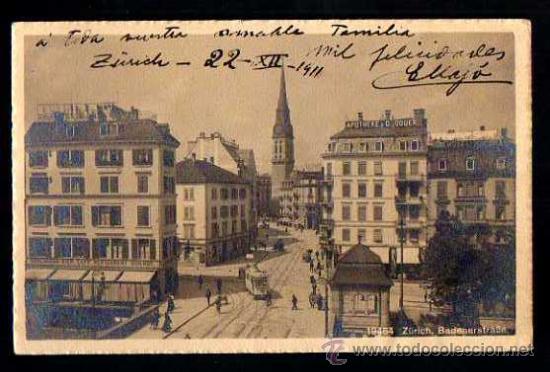 Postales: Z&uuml;rich. Circulada 1911 - Foto 1